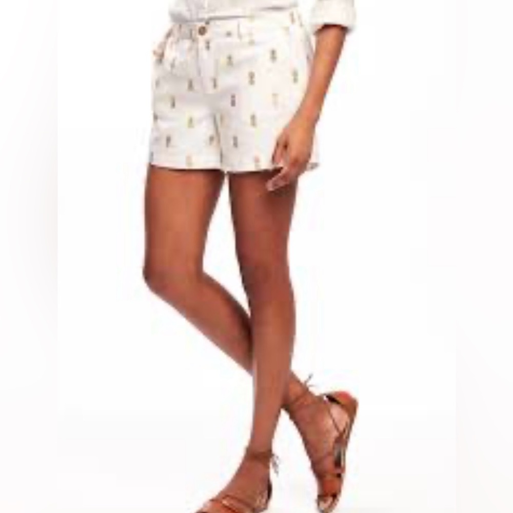 - ANA twill NWT white shirt with golden palm tree print.